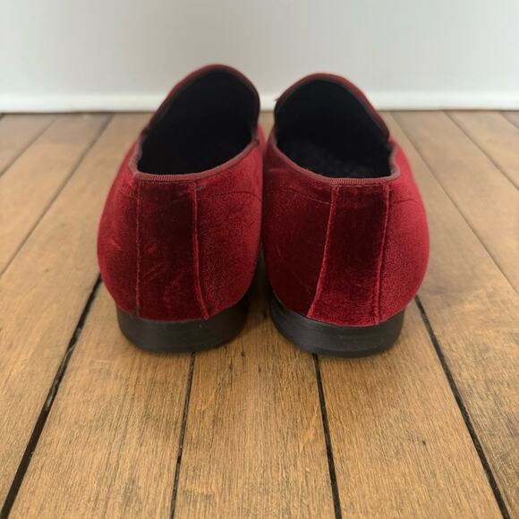 Steve Madden Laight Burgundy Velvet Loafers Smoking Slippers Men’s 9 main image 4